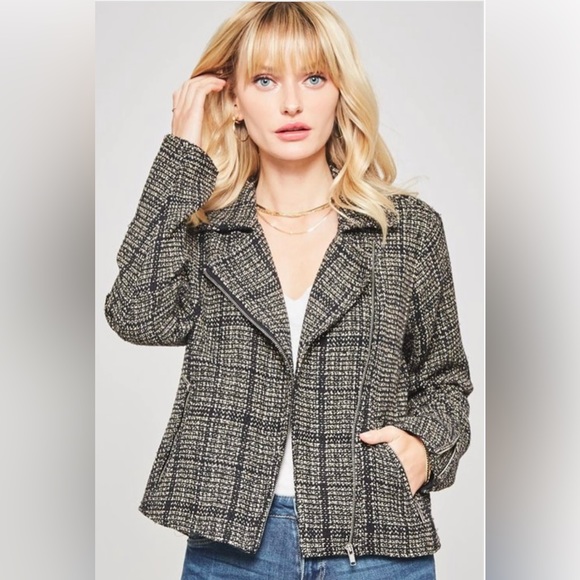 jacket in plaid pattern tweed - Picture 2 of 5